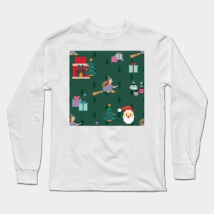 christmas witch santa claus befana Long Sleeve T-Shirt